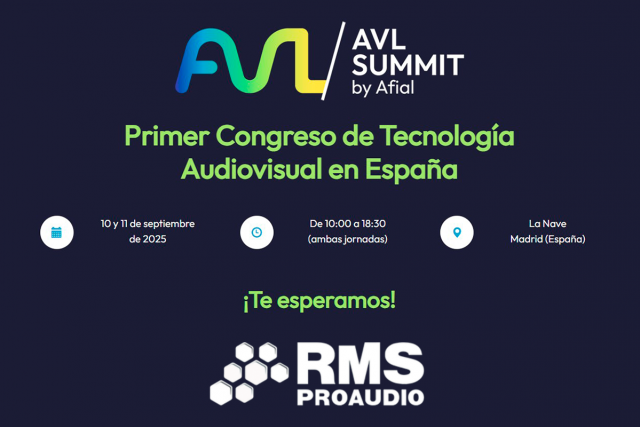 RMS Proaudio estará presente en AVL SUMMIT by AFIAL con una selección de marcas líderes