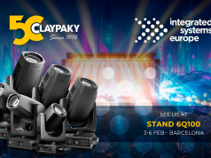 Claypaky presenta Arolla Aqua HP y Ultimo Sharpy en ISE 2026 Claypaky presenta Arolla Aqua HP y Ultimo Sharpy en ISE 2026