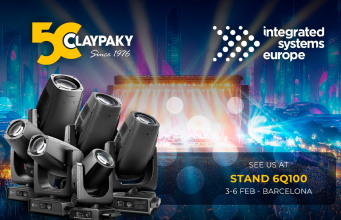 Claypaky presenta Arolla Aqua HP y Ultimo Sharpy en ISE 2026 Claypaky presenta Arolla Aqua HP y Ultimo Sharpy en ISE 2026