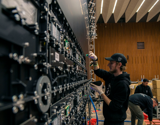 Alfalite equipa el principal centro de congresos de Liubliana con 40 m² LED Alfalite instala la mayor pantalla LED fija indoor de Eslovenia en el el Centro de Exposiciones y Convenciones de Liubliana
