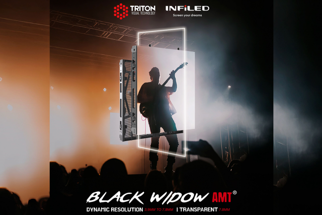 INFiLED lanza Black Widow, una nueva serie de pantallas LED híbridas para aplicaciones de rental, touring y DOOH