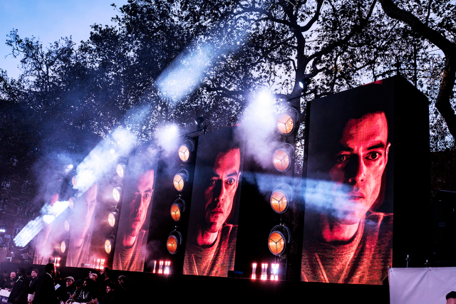 GLP JDC Burst 1 y MAD MAXX iluminan los estrenos de The Running Man y Nuremberg en Leicester Square